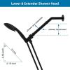 imageHibbent Solid Brass 6 Inch Shower Arm Extension Lowers Existing Shower Head Brushed NickelMatte Black