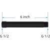 imageHibbent Solid Brass 6 Inch Shower Arm Extension Lowers Existing Shower Head Brushed NickelMatte Black