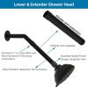 imageHibbent Solid Brass 6 Inch Shower Arm Extension Lowers Existing Shower Head Brushed NickelMatte Black
