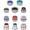 imageHibbent 11 Pieces Faucet Adapter Kit Kitchen Sink Brass Aerator Adapter Set Male Female Sink Faucet Adapter Connecting Cache Style Faucets Standard Hose Chrome Finished