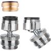 imageHibbent Faucet Adapter Kit Swivel Aerator Adapter to Connect Garden Hose  MultiThread Kitchen Sink Faucet to Garden Hose Adapter 34 Inch  Chrome FinishedChrome