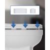imageHibbent 10 Pieces Toilet Seat Bumpers Universal Buffer Toilet Lid Rubber Bumpers Each One with 2 Thickness TPE Pads2 Heights Strong Adhesive Bidet Bumpers Used for Home Hotel HospitalWhite
