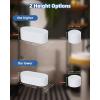 imageHibbent 10 Pieces Toilet Seat Bumpers Universal Buffer Toilet Lid Rubber Bumpers Each One with 2 Thickness TPE Pads2 Heights Strong Adhesive Bidet Bumpers Used for Home Hotel HospitalWhite