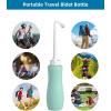 imageHibbent 2 Pack Travel Bidet Bottle Portable Bidet Sprayer Hand held Bidet 650ml OnTheGo Travel Bag Extra Long Pointed Nozzle Spray Toilet Bidet ShowerBathroom Bidet SprayGreenGreen