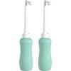imageHibbent 2 Pack Travel Bidet Bottle Portable Bidet Sprayer Hand held Bidet 650ml OnTheGo Travel Bag Extra Long Pointed Nozzle Spray Toilet Bidet ShowerBathroom Bidet SprayGreenGreen