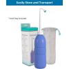 imageHibbent 2 Pack Travel Bidet Bottle Portable Bidet Sprayer Hand held Bidet 650ml OnTheGo Travel Bag Extra Long Pointed Nozzle Spray Toilet Bidet ShowerBathroom Bidet SprayGreenPurple