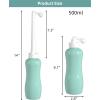 imageHibbent 2 Pack Travel Bidet Bottle Portable Bidet Sprayer Hand held Bidet 650ml OnTheGo Travel Bag Extra Long Pointed Nozzle Spray Toilet Bidet ShowerBathroom Bidet SprayGreenGreen