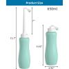 imageHibbent 2 Pack Travel Bidet Bottle Portable Bidet Sprayer Hand held Bidet 650ml OnTheGo Travel Bag Extra Long Pointed Nozzle Spray Toilet Bidet ShowerBathroom Bidet SprayGreenGreen