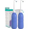 imageHibbent 2 Pack Travel Bidet Bottle Portable Bidet Sprayer Hand held Bidet 650ml OnTheGo Travel Bag Extra Long Pointed Nozzle Spray Toilet Bidet ShowerBathroom Bidet SprayGreenPurple
