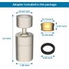imageHibbent NSFANSICAN 61 Certified Faucet Aerator CUPC Certification 360 Twist Kitchen Sink Aerator Dualfunction Sink Sprayer Attachment Faucet Replacement Part 5564 Female Thread ChromeBrushed Nickel Finished