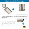 imageHibbent NSFANSICAN 61 Certified Faucet Aerator CUPC Certification 360 Twist Kitchen Sink Aerator Dualfunction Sink Sprayer Attachment Faucet Replacement Part 5564 Female Thread ChromeBrushed Nickel Finished