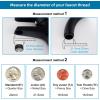 imageHibbent NSFANSICAN 61 Certified Faucet Aerator CUPC Certification 360 Twist Kitchen Sink Aerator Dualfunction Sink Sprayer Attachment Faucet Replacement Part 5564 Female Thread ChromeMatte Black
