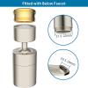 imageHibbent NSFANSICAN 61 Certified Faucet Aerator CUPC Certification 360 Twist Kitchen Sink Aerator Dualfunction Sink Sprayer Attachment Faucet Replacement Part 5564 Female Thread ChromeBrushed Nickel Finished