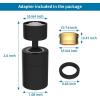 imageHibbent NSFANSICAN 61 Certified Faucet Aerator CUPC Certification 360 Twist Kitchen Sink Aerator Dualfunction Sink Sprayer Attachment Faucet Replacement Part 5564 Female Thread ChromeMatte Black