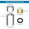 imageHibbent NSFANSICAN 61 Certified Faucet Aerator CUPC Certification 360 Twist Kitchen Sink Aerator Dualfunction Sink Sprayer Attachment Faucet Replacement Part 5564 Female Thread ChromePolished Chrome