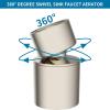imageHibbent NSFANSICAN 61 Certified Faucet Aerator CUPC Certification 360 Twist Kitchen Sink Aerator Dualfunction Sink Sprayer Attachment Faucet Replacement Part 5564 Female Thread ChromeBrushed Nickel