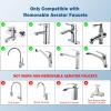imageHibbent NSFANSICAN 61 Certified Faucet Aerator CUPC Certification 360 Twist Kitchen Sink Aerator Dualfunction Sink Sprayer Attachment Faucet Replacement Part 5564 Female Thread ChromeSilver