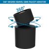 imageHibbent NSFANSICAN 61 Certified Faucet Aerator CUPC Certification 360 Twist Kitchen Sink Aerator Dualfunction Sink Sprayer Attachment Faucet Replacement Part 5564 Female Thread ChromeMatte Black