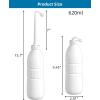 imageHibbent Portable Bidet Sprayer and Travel Bidet with Hand Held Bidet Bottle for Personal Cleansing Use Extended Nozzle  Personal Hygiene Care Toilet Bidet ShowerBathroom Bidet Spray 218oz620mlWhite