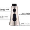 imageHibbent Pull Down Kitchen Faucet Head Replacement 3Function Kitchen Sink Spray Nozzle with 15 Adapters Compatible with Moen American Standard Delta Kohler Faucets Chrome Shiny SilverBrushed Nickel