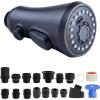 imageHibbent Pull Down Kitchen Faucet Head Replacement 3Function Kitchen Sink Spray Nozzle with 15 Adapters Compatible with Moen American Standard Delta Kohler Faucets Chrome Shiny SilverOil Rubbed Bronze