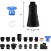 imageHibbent Pull Down Kitchen Faucet Head Replacement 3Function Kitchen Sink Spray Nozzle with 15 Adapters Compatible with Moen American Standard Delta Kohler Faucets Chrome Shiny SilverOil Rubbed Bronze