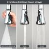 imageHibbent Pull Down Kitchen Faucet Head Replacement 3Function Kitchen Sink Spray Nozzle with 15 Adapters Compatible with Moen American Standard Delta Kohler Faucets Chrome Shiny SilverChrome