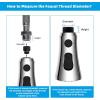 imageHibbent Pull Down Kitchen Faucet Head Replacement 3Function Kitchen Sink Spray Nozzle with 15 Adapters Compatible with Moen American Standard Delta Kohler Faucets Chrome Shiny SilverChrome