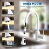 imageHibbent Pull Down Kitchen Faucet Head Replacement 3Function Kitchen Sink Spray Nozzle with 15 Adapters Compatible with Moen American Standard Delta Kohler Faucets Chrome Shiny SilverWhite