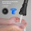 imageHibbent Pull Down Kitchen Faucet Head Replacement 3Function Kitchen Sink Spray Nozzle with 15 Adapters Compatible with Moen American Standard Delta Kohler Faucets Chrome Shiny SilverMatte Black