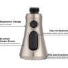 imageHibbent Pull Down Kitchen Faucet Head Replacement 3Function Kitchen Sink Spray Nozzle with 15 Adapters Compatible with Moen American Standard Delta Kohler Faucets Chrome Shiny SilverBrushed Nickel