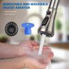 imageHibbent Pull Down Kitchen Faucet Head Replacement 3Function Kitchen Sink Spray Nozzle with 15 Adapters Compatible with Moen American Standard Delta Kohler Faucets Chrome Shiny SilverBrushed Nickel