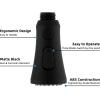 imageHibbent Pull Down Kitchen Faucet Head Replacement 3Function Kitchen Sink Spray Nozzle with 15 Adapters Compatible with Moen American Standard Delta Kohler Faucets Chrome Shiny SilverMatte Black