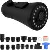 imageHibbent Pull Down Kitchen Faucet Head Replacement 3Function Kitchen Sink Spray Nozzle with 15 Adapters Compatible with Moen American Standard Delta Kohler Faucets Chrome Shiny SilverMatte Black