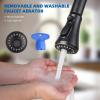 imageHibbent Pull Down Kitchen Faucet Head Replacement 3Function Kitchen Sink Spray Nozzle with 15 Adapters Compatible with Moen American Standard Delta Kohler Faucets Chrome Shiny SilverOil Rubbed Bronze