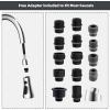 imageHibbent Pull Down Kitchen Faucet Head Replacement 3Function Kitchen Sink Spray Nozzle with 15 Adapters Compatible with Moen American Standard Delta Kohler Faucets Chrome Shiny SilverChrome