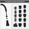 imageHibbent Pull Down Kitchen Faucet Head Replacement 3Function Kitchen Sink Spray Nozzle with 15 Adapters Compatible with Moen American Standard Delta Kohler Faucets Chrome Shiny SilverMatte Black
