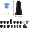 imageHibbent Pull Down Kitchen Faucet Head Replacement 3Function Kitchen Sink Spray Nozzle with 15 Adapters Compatible with Moen American Standard Delta Kohler Faucets Chrome Shiny SilverMatte Black