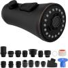 imageHibbent Pull Down Kitchen Faucet Head Replacement 3Function Kitchen Sink Spray Nozzle with 15 Adapters Compatible with Moen American Standard Delta Kohler Faucets Chrome Shiny SilverOil Rubbed Bronze