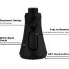 imageHibbent Pull Down Kitchen Faucet Head Replacement 3Function Kitchen Sink Spray Nozzle with 15 Adapters Compatible with Moen American Standard Delta Kohler Faucets Chrome Shiny SilverMatte Black