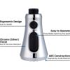 imageHibbent Pull Down Kitchen Faucet Head Replacement 3Function Kitchen Sink Spray Nozzle with 15 Adapters Compatible with Moen American Standard Delta Kohler Faucets Chrome Shiny SilverChrome
