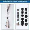 imageHibbent Pull Down Kitchen Faucet Head Replacement 3Function Kitchen Sink Spray Nozzle with 15 Adapters Compatible with Moen American Standard Delta Kohler Faucets Chrome Shiny SilverBrushed Nickel