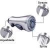 imageHibbent Pull Down Kitchen Faucet Head Replacement 3Function Kitchen Sink Spray Nozzle with 15 Adapters Compatible with Moen American Standard Delta Kohler Faucets Chrome Shiny SilverBrushed Nickel
