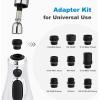 imageHibbent Pull Down Kitchen Faucet Head Replacement 3Function Kitchen Sink Spray Nozzle with 15 Adapters Compatible with Moen American Standard Delta Kohler Faucets Chrome Shiny SilverChrome