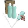 imageHibbent 2 Pack Travel Bidet Bottle Portable Bidet Sprayer Hand held Bidet 650ml OnTheGo Travel Bag Extra Long Pointed Nozzle Spray Toilet Bidet ShowerBathroom Bidet SprayGreenGreen