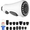 imageHibbent Pull Down Kitchen Faucet Head Replacement 3Function Kitchen Sink Spray Nozzle with 15 Adapters Compatible with Moen American Standard Delta Kohler Faucets Chrome Shiny SilverWhite