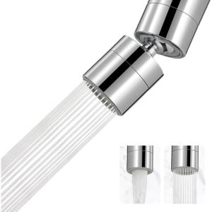 imageHibbent NSFANSICAN 61 Certified Faucet Aerator CUPC Certification 360 Twist Kitchen Sink Aerator Dualfunction Sink Sprayer Attachment Faucet Replacement Part 5564 Female Thread ChromeSilver