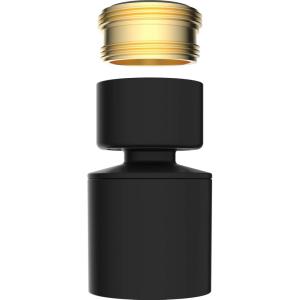 imageHibbent NSFANSICAN 61 Certified Faucet Aerator CUPC Certification 360 Twist Kitchen Sink Aerator Dualfunction Sink Sprayer Attachment Faucet Replacement Part 5564 Female Thread ChromeMatte Black