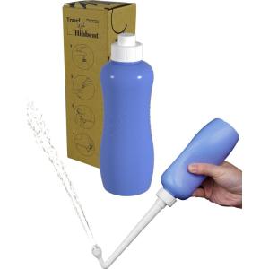 imageHibbent Portable Bidet Sprayer and Travel Bidet with Hand Held Bidet Bottle for Personal Cleansing Use Extended Nozzle  Personal Hygiene Care Toilet Bidet ShowerBathroom Bidet Spray 218oz620mlPurple