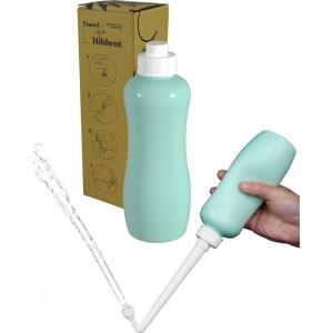 imageHibbent Portable Bidet Sprayer and Travel Bidet with Hand Held Bidet Bottle for Personal Cleansing Use Extended Nozzle  Personal Hygiene Care Toilet Bidet ShowerBathroom Bidet Spray 218oz620mlGreen